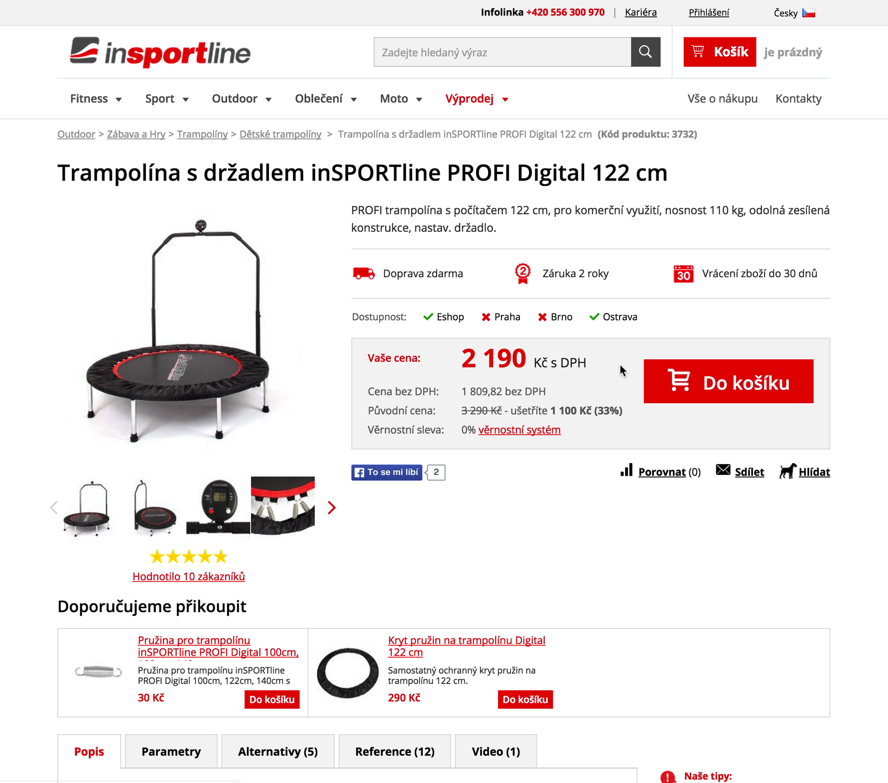 Insportline.cz Detail produktu 2015