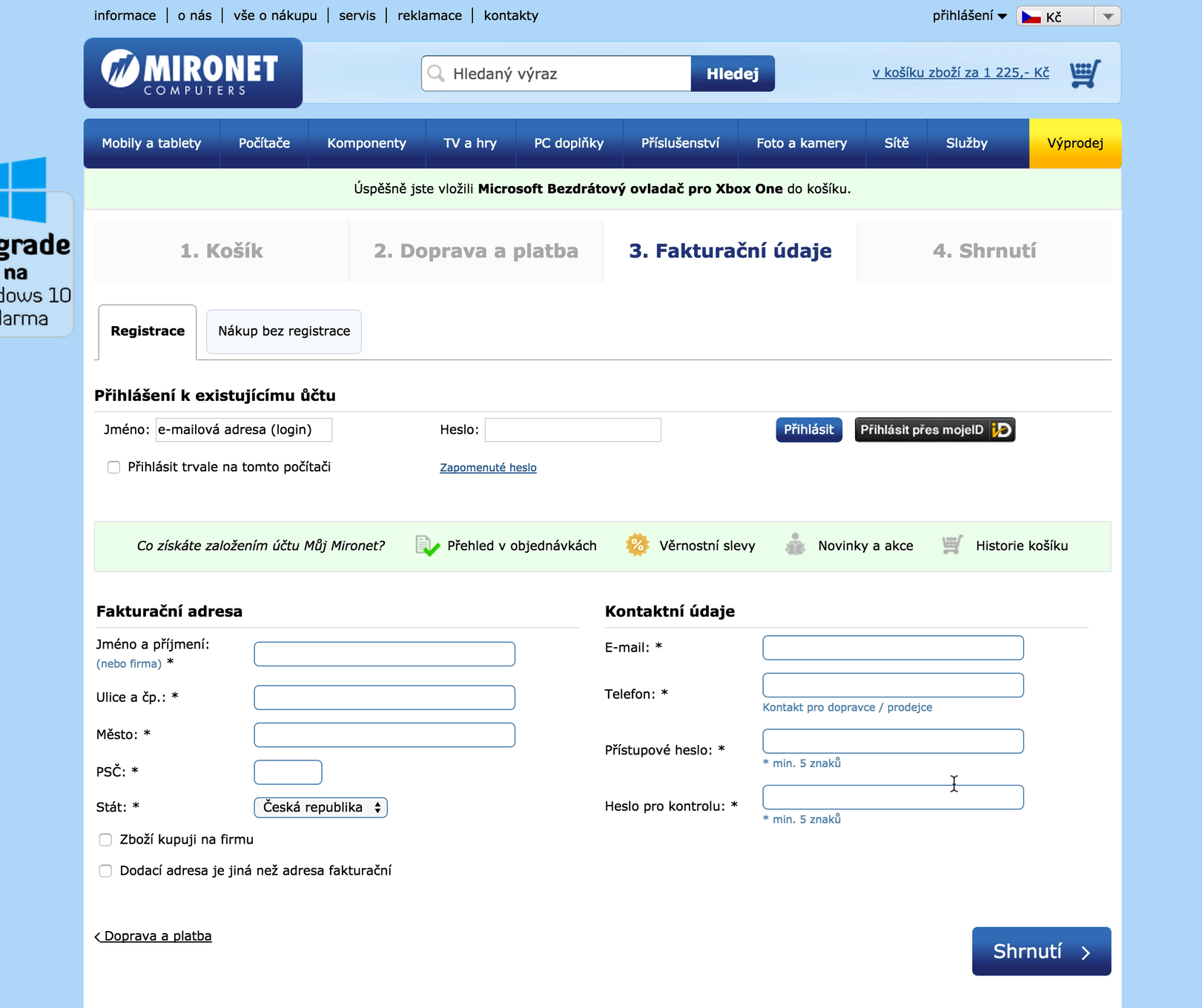 Mironet.cz Registrace 2015